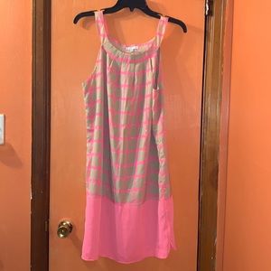 *3 for $25* JADE Melody Tam Tan&Pink color Mini Dress size L